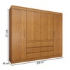 Guarda-Roupa Casal Luxúria 4 Portas 6 Gavetas Cinamomo - Panorama Móveis