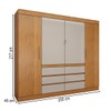 Guarda-Roupa Casal Luxúria 4 Portas 6 Gavetas Cinamomo/Off White - Panorama Móveis