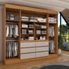 Guarda-Roupa Casal Luxúria 4 Portas 6 Gavetas Cinamomo/Off White - Panorama Móveis