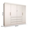 Guarda-Roupa Casal Luxúria 4 Portas 6 Gavetas Branco - Panorama Móveis