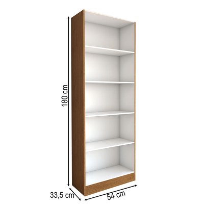 Estante para Livros Alexa 4 Prateleiras Cinamomo - Panorama Móveis