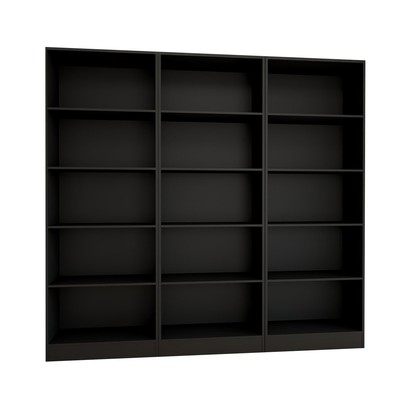 Estante para Livros Alexa 12 Prateleiras Preto - Panorama Móveis