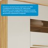 Armário de Cozinha Modulada com Balcão e Tampo 13 Portas 2 Gavetas Xangai Slim 100% Mdf com Vidro Reflecta Amêndoa/Off White - Pnr Móveis