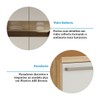 Armário de Cozinha Modulada com Balcão e Tampo 13 Portas 2 Gavetas Xangai Slim 100% Mdf com Vidro Reflecta Amêndoa/Off White - Pnr Móveis