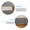 Armário de Cozinha Modulada com Balcão e Tampo 12 Portas 2 Gavetas Xangai 100% Mdf com Vidro Reflecta Amêndoa/Chumbo - Pnr Móveis
