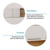 Armário de Cozinha Modulada com Balcão e Tampo 10 Portas 2 Gavetas Xangai 100% Mdf com Vidro Reflecta Amêndoa/Off White - Pnr