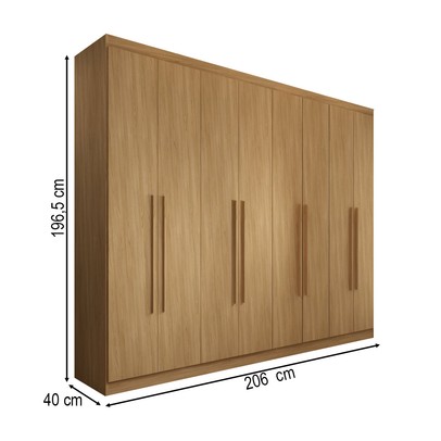 Guarda-Roupa Casal Ele e Ela 8 Portas 4 Gavetas 8 Prateleiras Cinamomo - Panorama Móveis