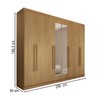 Guarda-Roupa Casal Ele e Ela 8 Portas 4 Gavetas com Espelho Cinamomo - Panorama Móveis
