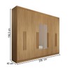 Guarda-Roupa Ele e Ela 8 Portas 4 Gavetas com Espelho Cinamomo - Panorama Móveis