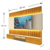 Painel para TV Até 85 Polegadas Soberano 3 Portas Ripado Autêntico 100% Mdf com Led Naturale/Off White - Gelius