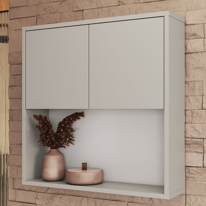 Armário de Banheiro Budapest 2 Portas Arenas - Art In Móveis