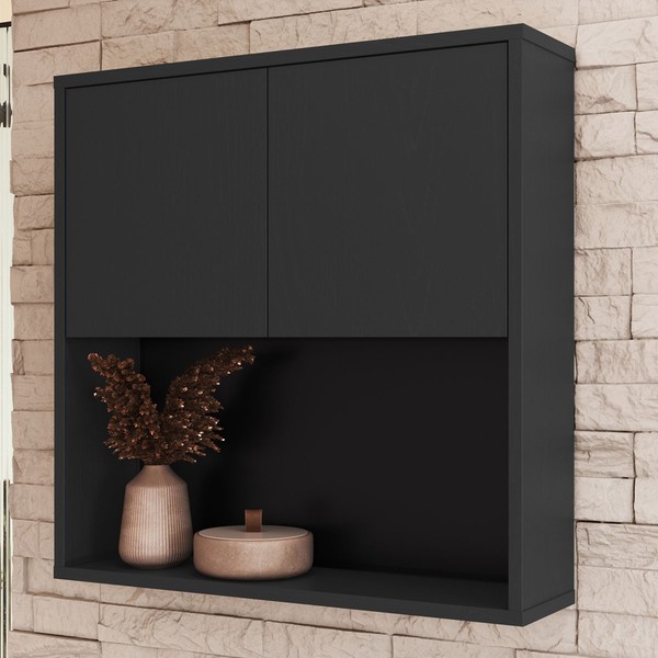 Armário de Banheiro Budapest 2 Portas Grafite - Art In Móveis