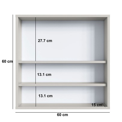 Armário de Banheiro Bari 2 Portas 60 Cm com Espelho Arenas - Art In Móveis