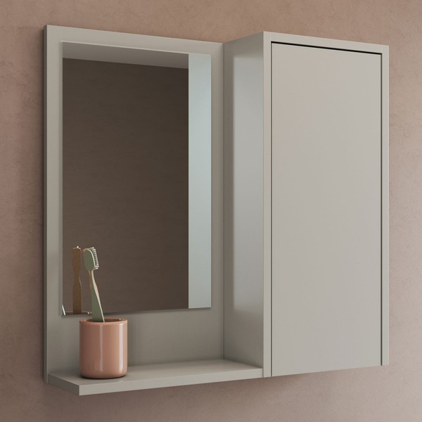 Armário de Banheiro Bologna 1 Porta com Espelho Arenas - Art In Móveis