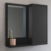 Armário de Banheiro Bologna 1 Porta com Espelho Grafite - Art In Móveis
