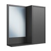 Armário de Banheiro Bologna 1 Porta com Espelho Grafite - Art In Móveis