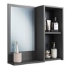 Armário de Banheiro Bologna 1 Porta com Espelho Grafite - Art In Móveis