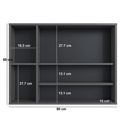 Armário de Banheiro Bari 2 Portas com Espelho Grafite - Art In Móveis