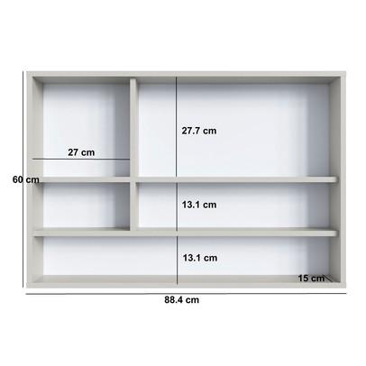 Armário de Banheiro Bari 3 Portas com Espelho Arenas - Art In Móveis