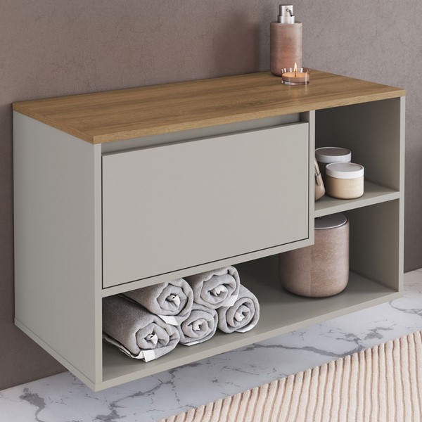 Armário de Banheiro Barcelona 1 Porta Arenas - Art In Móveis