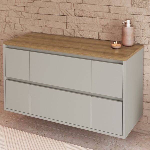 Armário de Banheiro Berlim 2 Portas 4 Gavetas Arenas - Art In Móveis