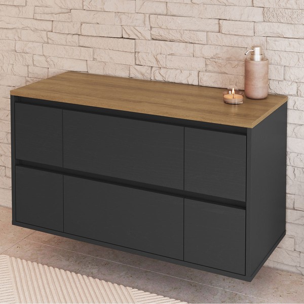 Armário de Banheiro Berlim 2 Portas 4 Gavetas Grafite - Art In Móveis