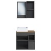 Armário de Banheiro Bahamas 2 Portas 1 Gaveta com Cuba e Espelho Grafite - Art In Móveis