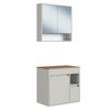 Armário de Banheiro Bangladesh 3 Portas 1 Gaveta com Espelho Arenas - Art In Móveis