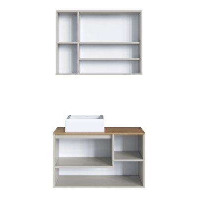 Armário de Banheiro Barcelona 3 Portas com Cuba e Espelho Arenas - Art In Móveis