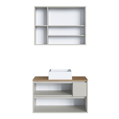 Armário de Banheiro Belarus 4 Portas 1 Gaveta com Cuba e Espelho Arenas - Art In Móveis