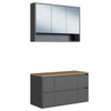 Armário de Banheiro Berlim 5 Portas 4 Gavetas com Espelho Grafite - Art In Móveis