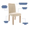 Mesa de Jantar 4 Lugares Maitê Clarice com Vidro Cinamomo/Off White/Nude - Cimol