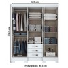 Guarda-Roupa Casal 6 Portas 3 Gavetas Branco B23 - Briz