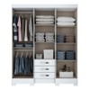 Guarda-Roupa Casal 6 Portas 3 Gavetas Branco B23 - Briz