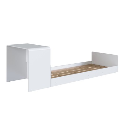 Cama Solterio Infanto Juvenil com Escrivaninha de Estudo Branco - Completa Móveis