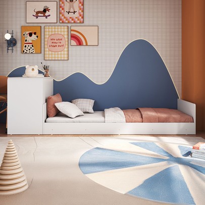 Cama Solterio Infanto Juvenil com Escrivaninha de Estudo Branco - Completa Móveis