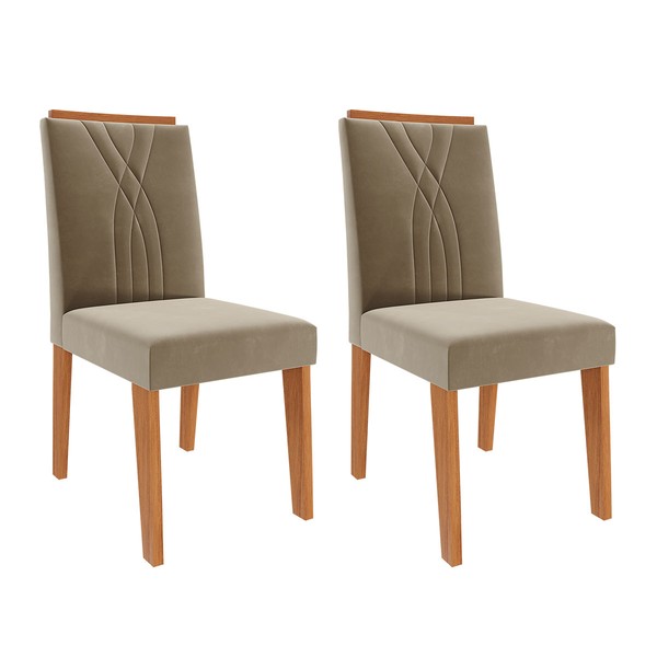 Cadeiras Kit 2 Cadeiras Nicole Cinamomo/Joli - Cimol