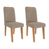 Cadeiras Kit 2 Cadeiras Tais 11058 Cinamomo/Linho Bege - Cimol