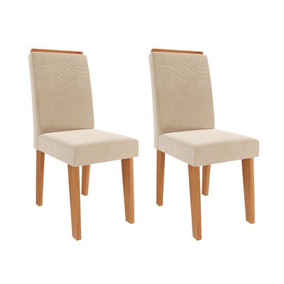 Cadeiras Kit 2 Cadeiras Tais Cinamomo/Nude - Cimol