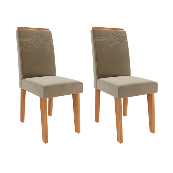 Cadeiras Kit 2 Cadeiras Tais Cinamomo/Joli - Cimol