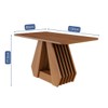 Mesa de Madeira Agata 130 Cm Cinamomo - Cimol