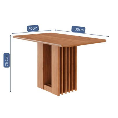 Mesa de Madeira Ariela 130 Cm Cinamomo - Cimol