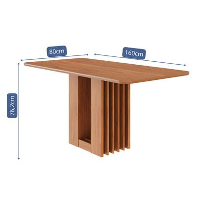 Mesa de Madeira Ariela 160 Cm Cinamomo - Cimol