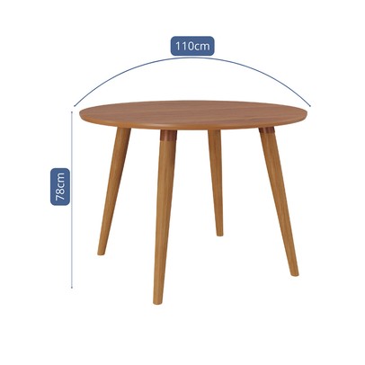 Mesa de Madeira Dani 110 Cm Madeira/Cinamomo- Cimol
