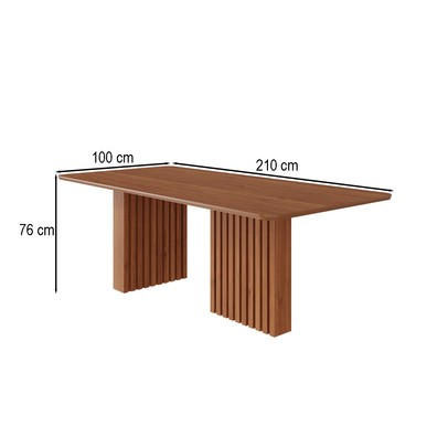 Mesa de Madeira Ester 210 Cm Cinamomo - Cimol