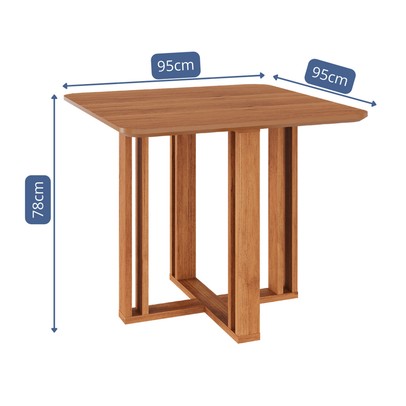 Mesa de Madeira Flora 95 Cm Cinamomo - Cimol