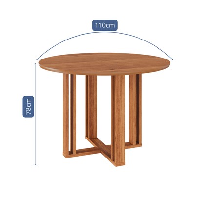 Mesa de Madeira Flora 110 Cm Cinamomo - Cimol