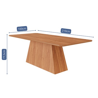 Mesa de Madeira Helena 210 Cm Cinamomo - Cimol