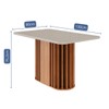 Mesa de Madeira Julieta 130 Cm com Vidro Cinamomo/Off White - Cimol