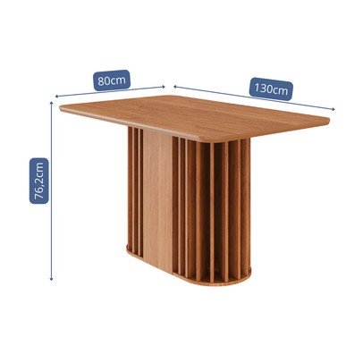 Mesa de Madeira Julieta 130 Cm Cinamomo - Cimol